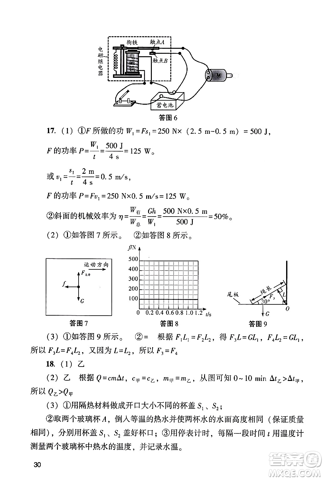 廣州出版社2024年春陽光學(xué)業(yè)評價九年級物理下冊人教版答案