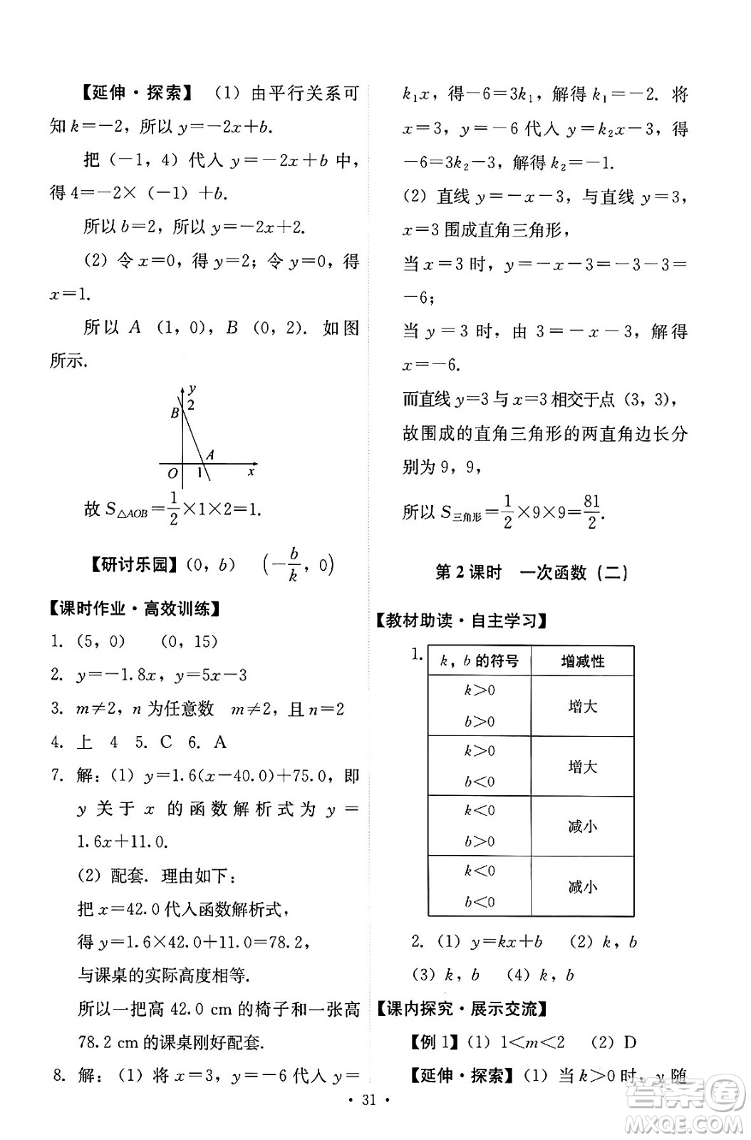 人民教育出版社2024年春能力培養(yǎng)與測(cè)試八年級(jí)數(shù)學(xué)下冊(cè)人教版答案