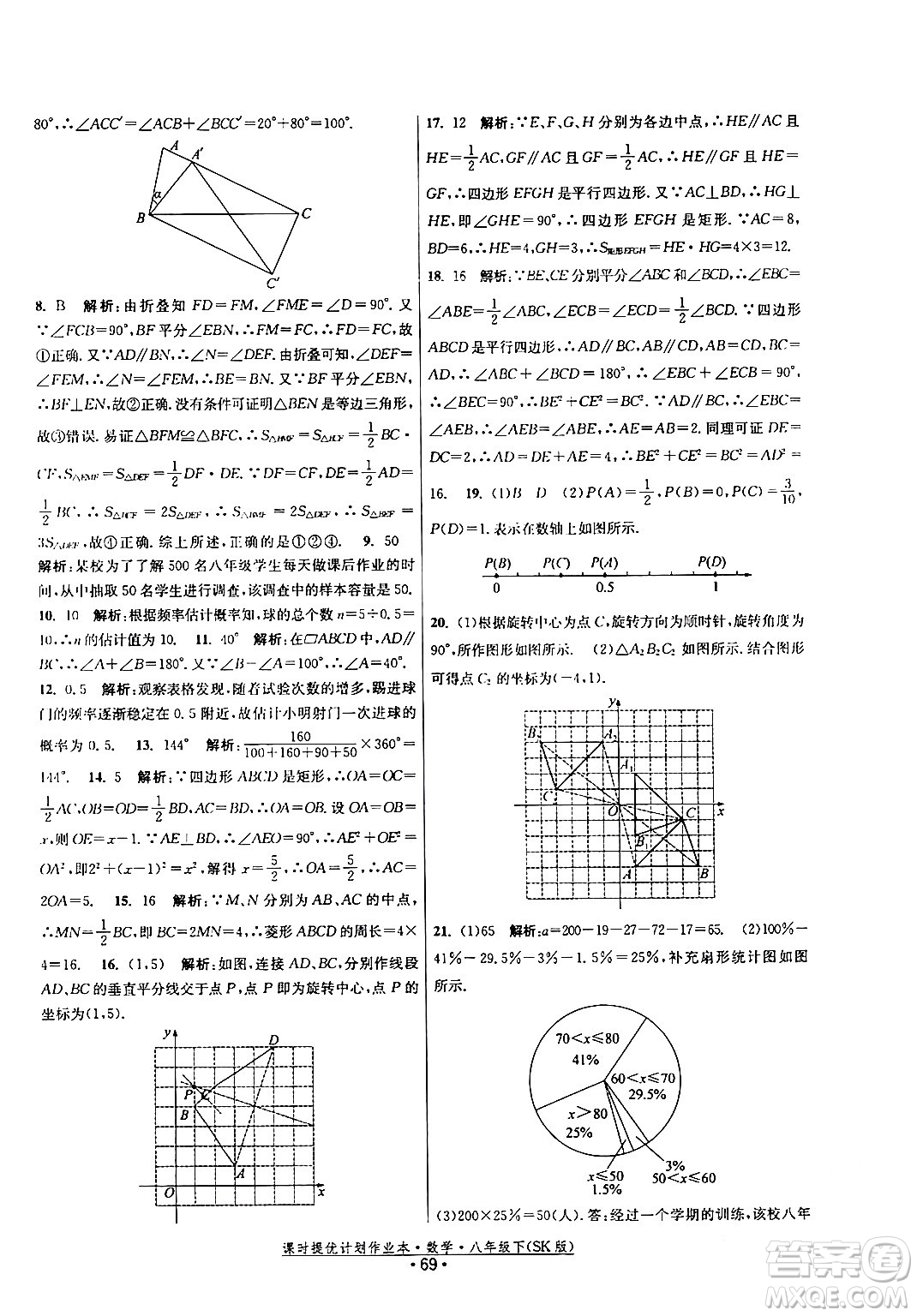 江蘇人民出版社2024年春課時(shí)提優(yōu)計(jì)劃作業(yè)本八年級(jí)數(shù)學(xué)下冊(cè)蘇科版答案
