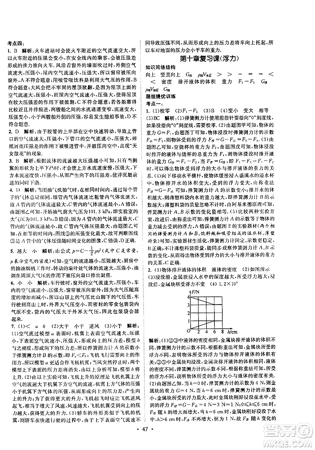 福建人民出版社2024年春課時提優(yōu)計劃作業(yè)本八年級物理下冊蘇科版答案