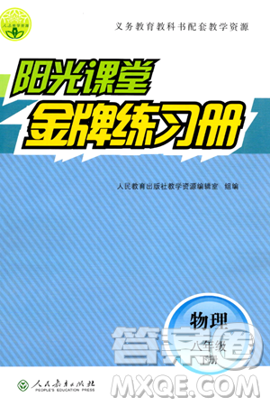 人民教育出版社2024年春陽光課堂金牌練習(xí)冊八年級物理下冊人教版答案