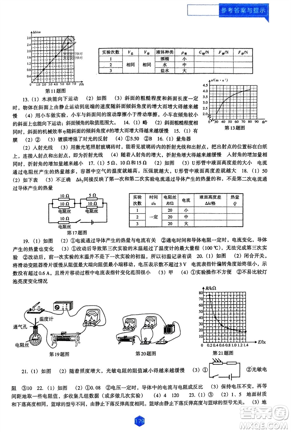 遼海出版社2024年春新課程能力培養(yǎng)九年級(jí)物理下冊(cè)人教版D版大連專版參考答案