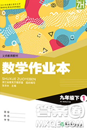 浙江教育出版社2024年春數(shù)學(xué)作業(yè)本九年級數(shù)學(xué)下冊浙教版答案