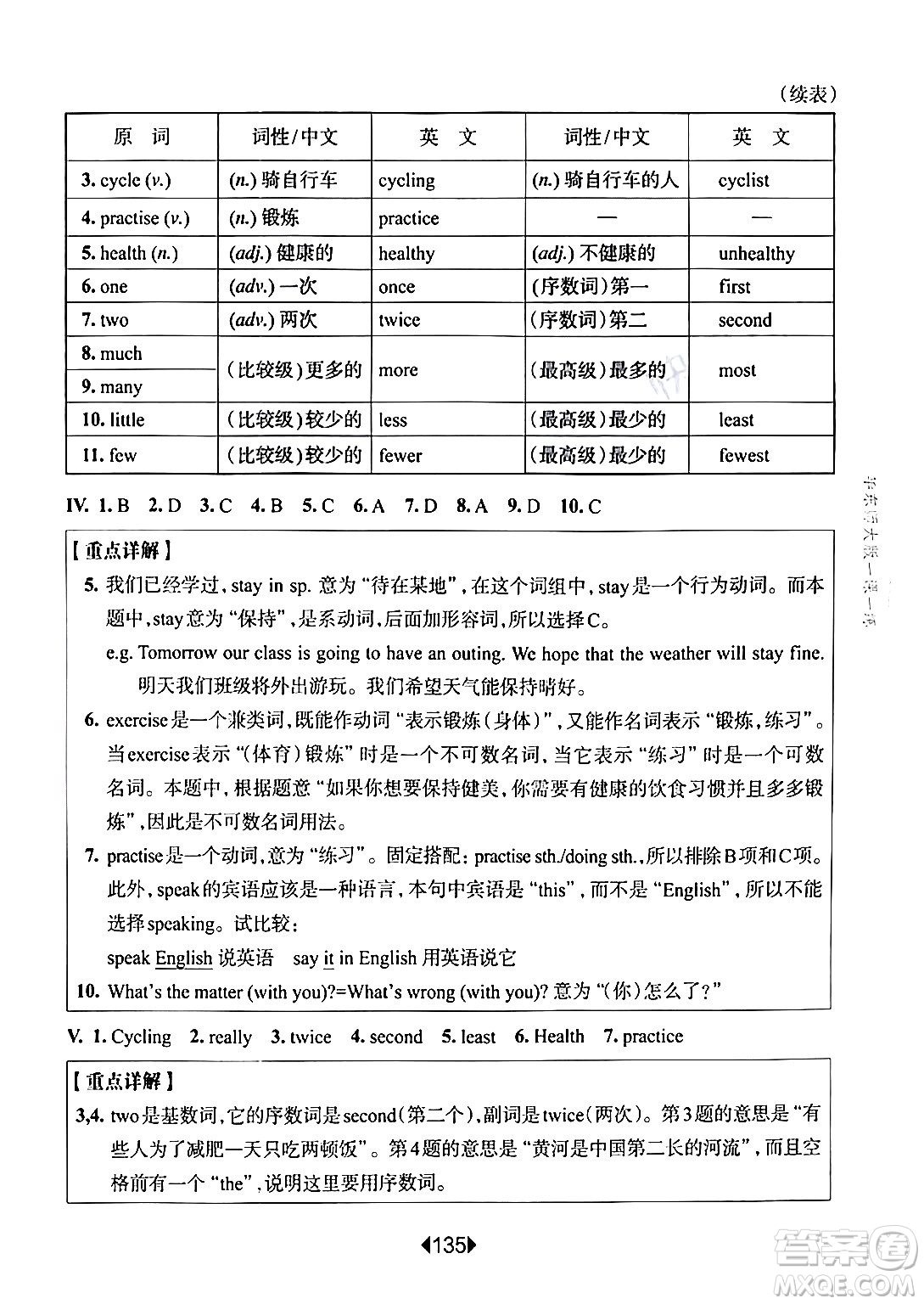 華東師范大學(xué)出版社2024年春華東師大版一課一練六年級(jí)英語(yǔ)下冊(cè)牛津版增強(qiáng)版上海專版答案