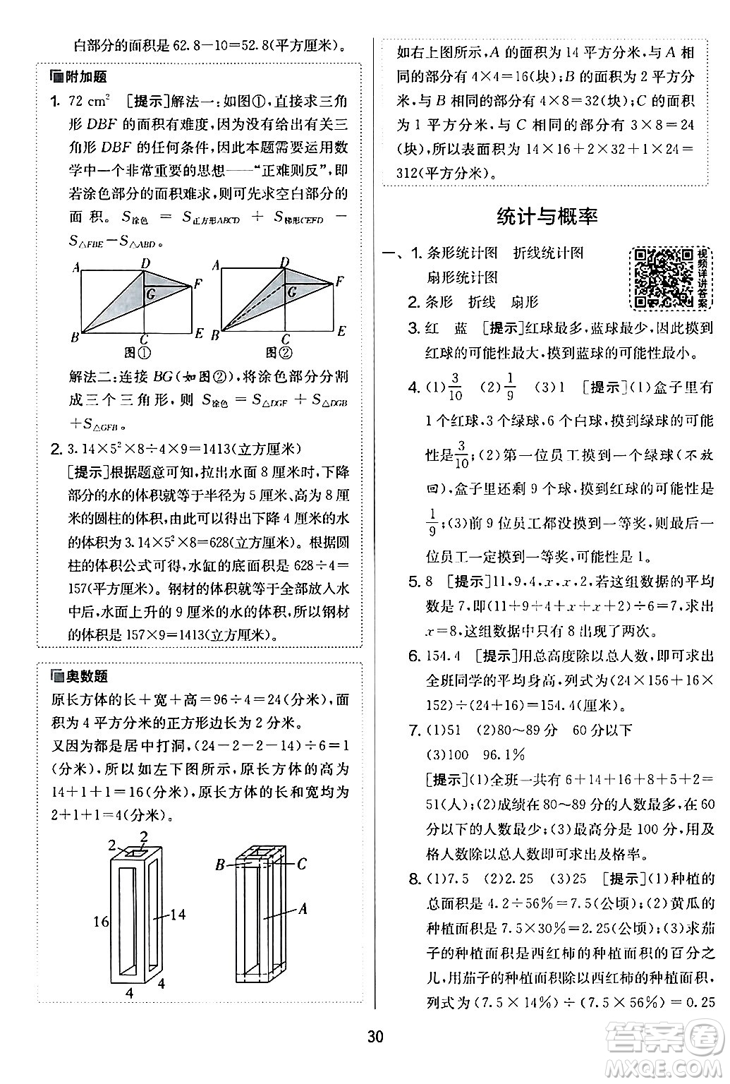 江蘇人民出版社2024年春實(shí)驗(yàn)班提優(yōu)大考卷六年級(jí)數(shù)學(xué)下冊(cè)人教版答案