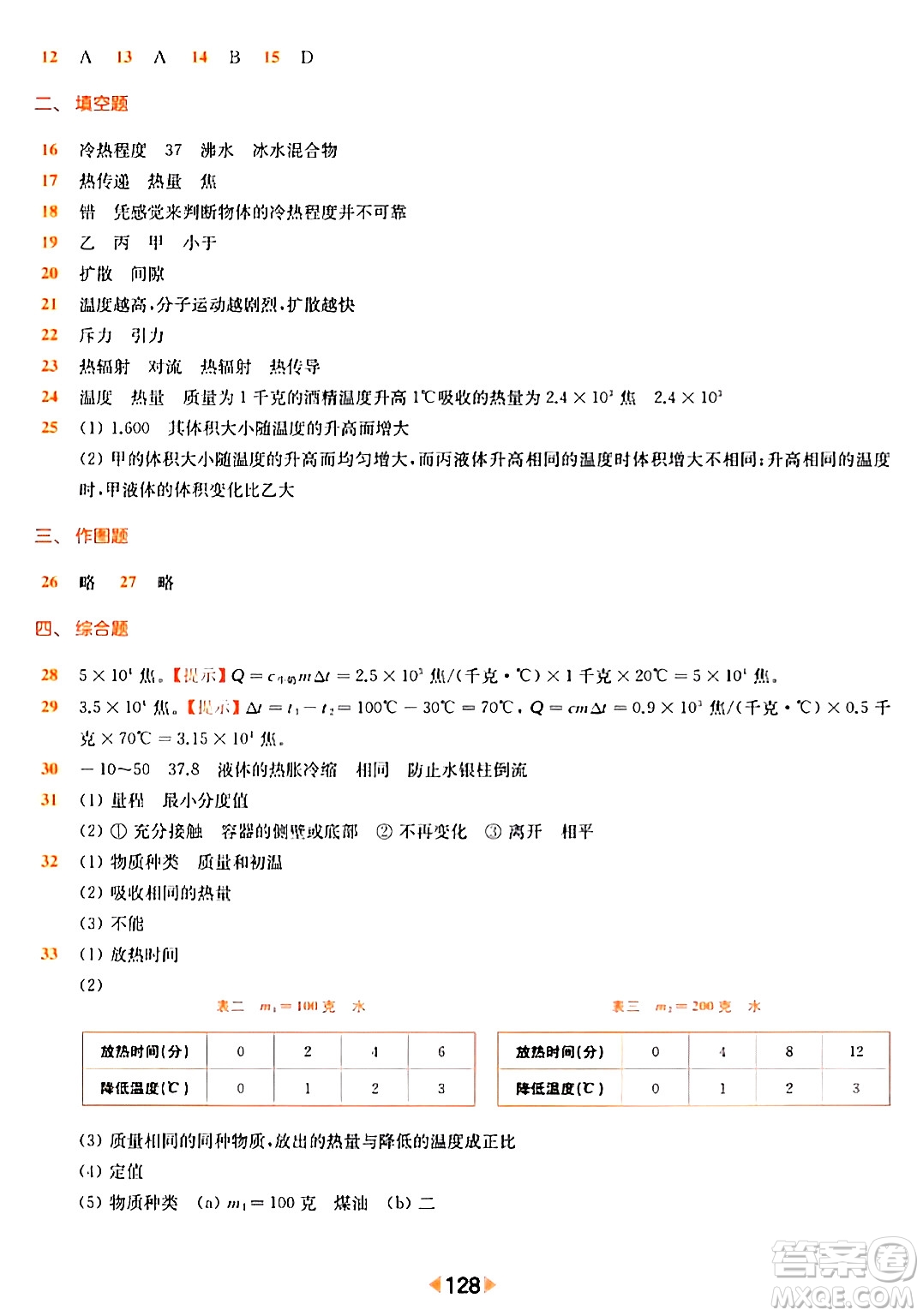 華東師范大學(xué)出版社2024年春上海名校名卷八年級(jí)物理下冊(cè)上海專版答案