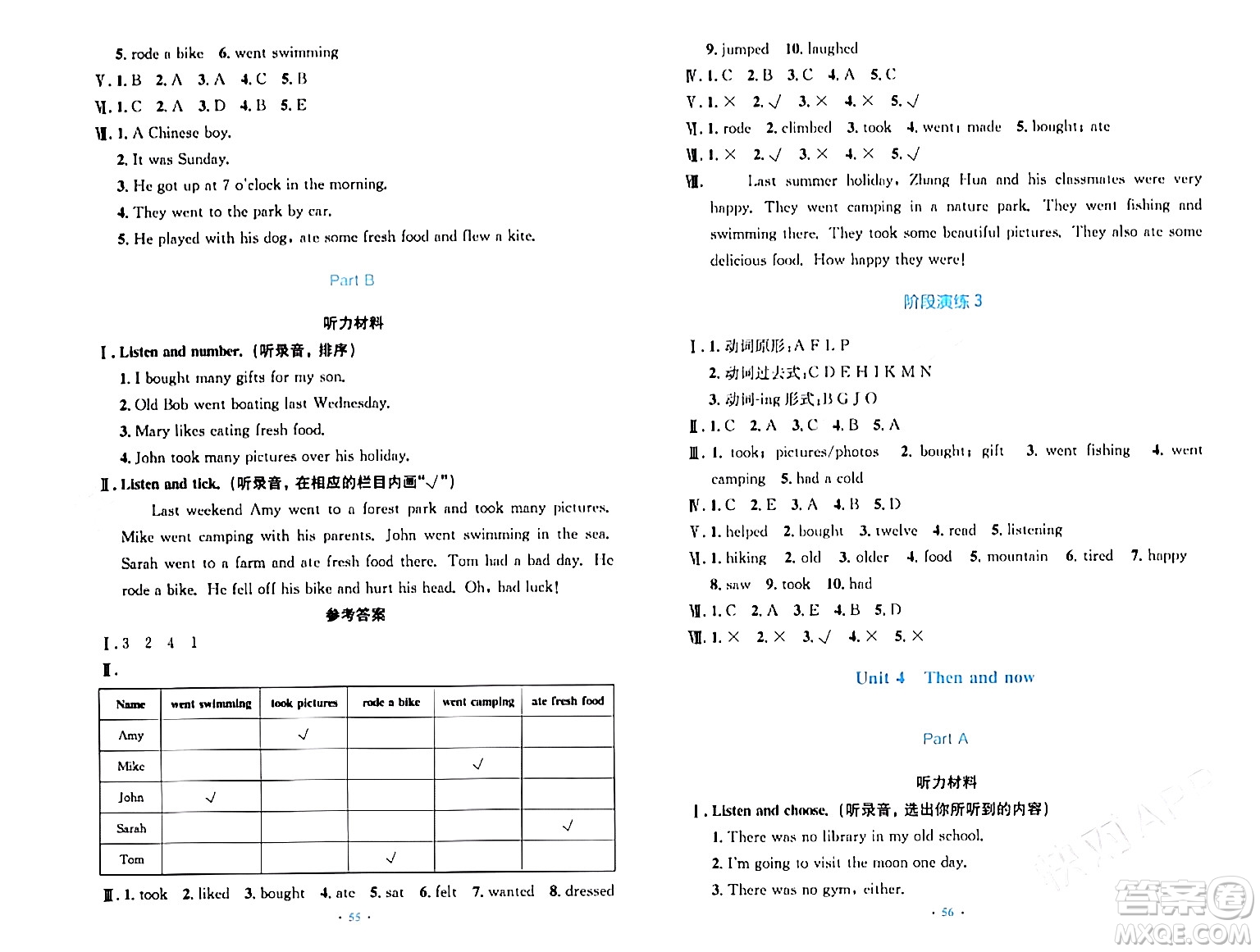 人民教育出版社2024年春小學同步測控優(yōu)化設(shè)計六年級英語下冊人教PEP版三起點答案