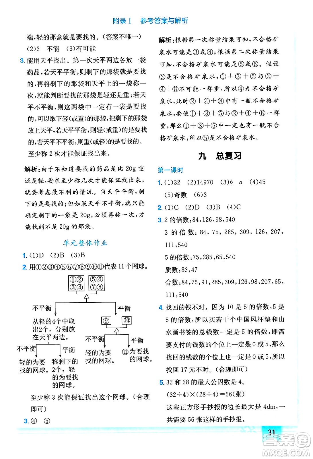 龍門(mén)書(shū)局2024年春黃岡小狀元作業(yè)本五年級(jí)數(shù)學(xué)下冊(cè)人教版答案