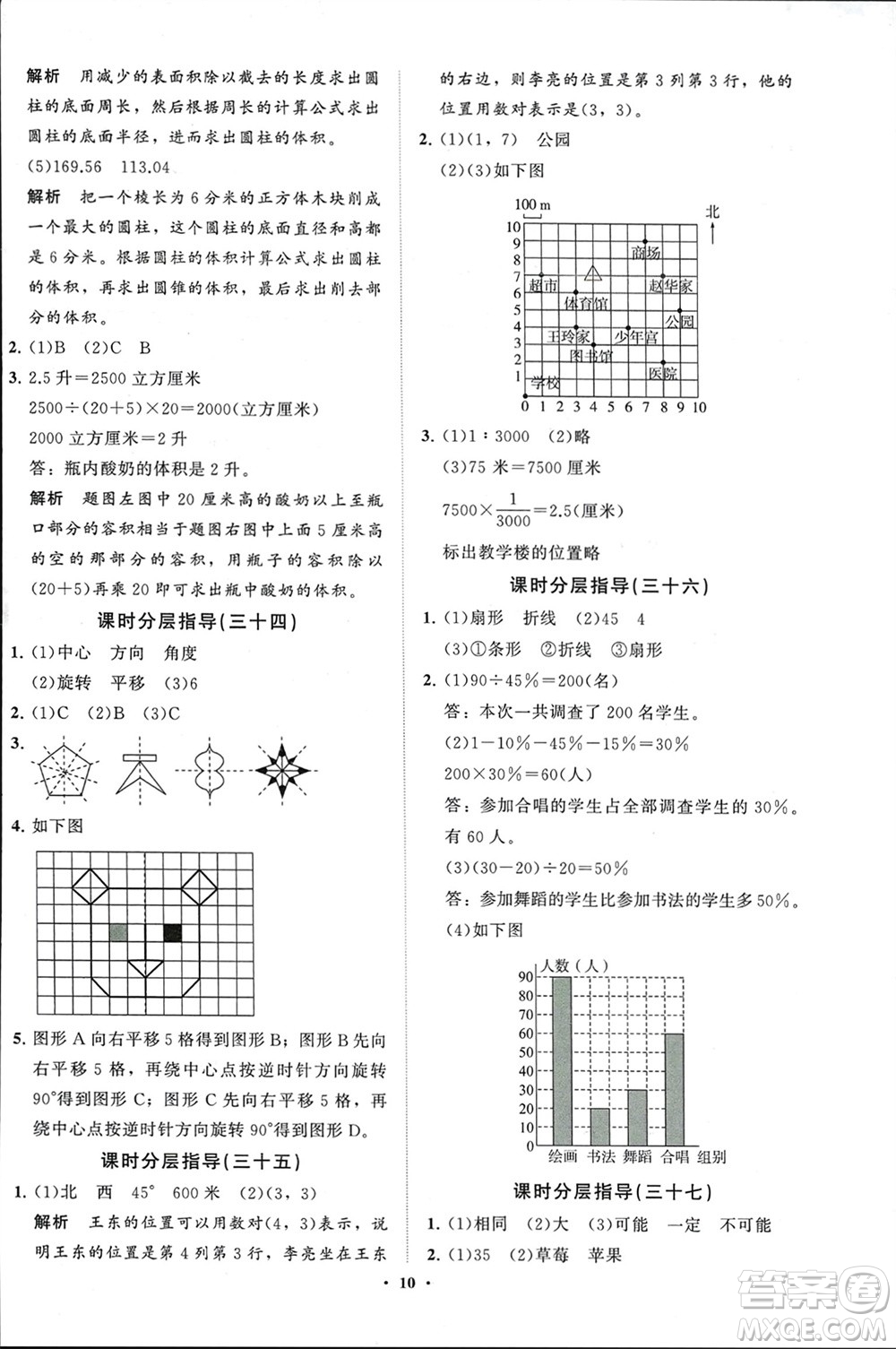 山東教育出版社2024年春小學(xué)同步練習(xí)冊(cè)分層指導(dǎo)六年級(jí)數(shù)學(xué)下冊(cè)通用版參考答案