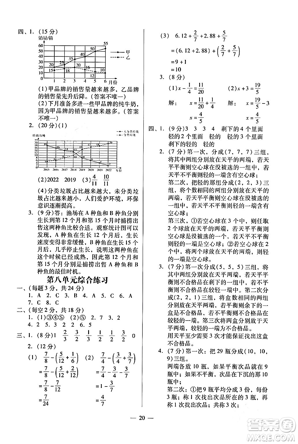 廣州出版社2024年春小學(xué)數(shù)學(xué)目標(biāo)實施手冊五年級數(shù)學(xué)下冊廣州專版答案