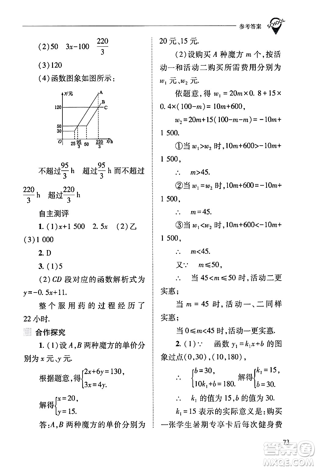 山西教育出版社2024年春新課程問題解決導(dǎo)學(xué)方案八年級數(shù)學(xué)下冊人教版答案