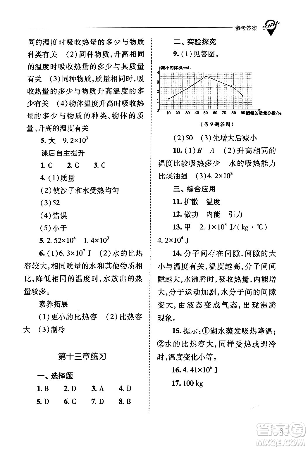 山西教育出版社2024年春新課程問題解決導(dǎo)學(xué)方案九年級(jí)物理下冊(cè)人教版答案