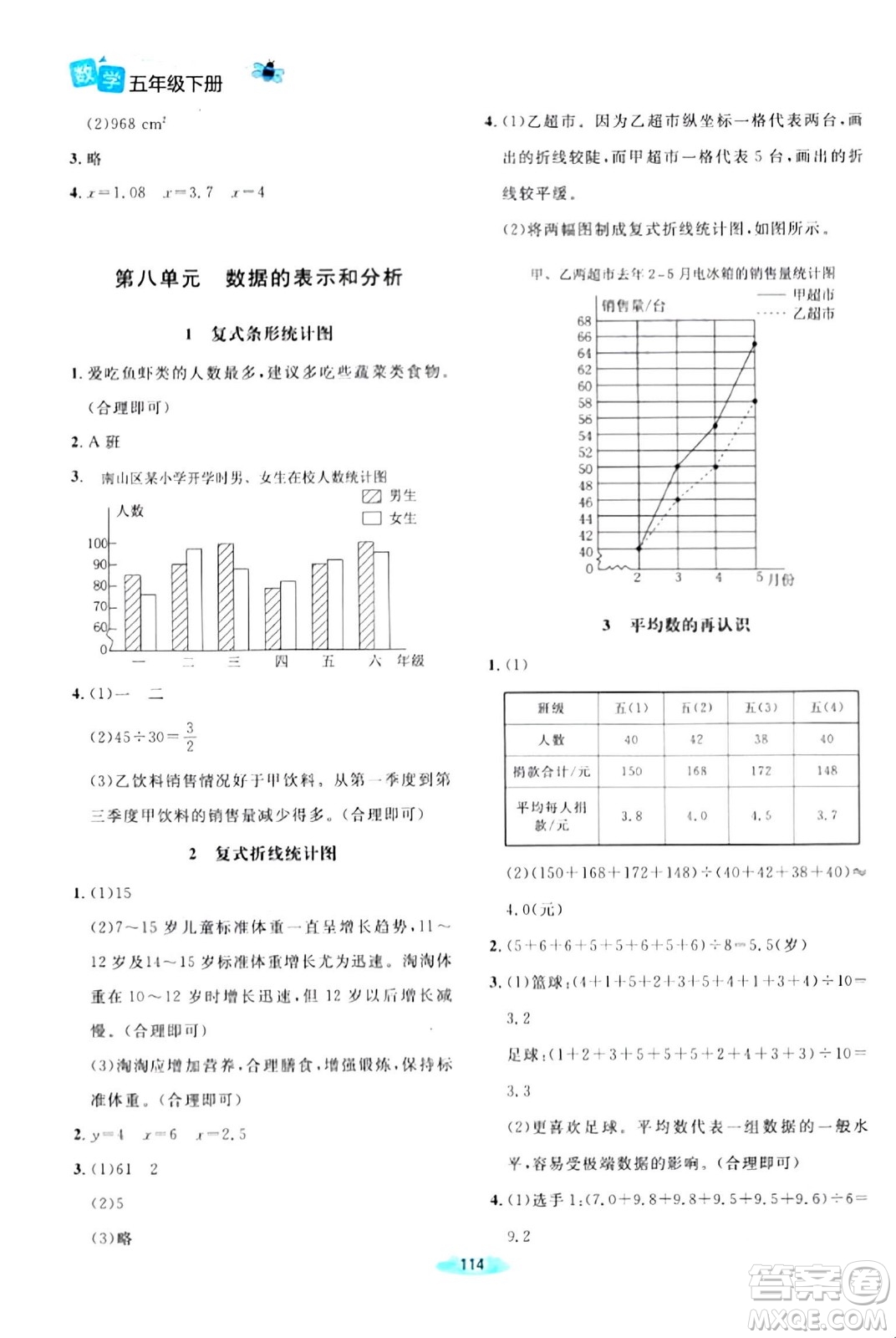北京師范大學出版社2024年春課堂精練五年級數(shù)學下冊北師大版答案