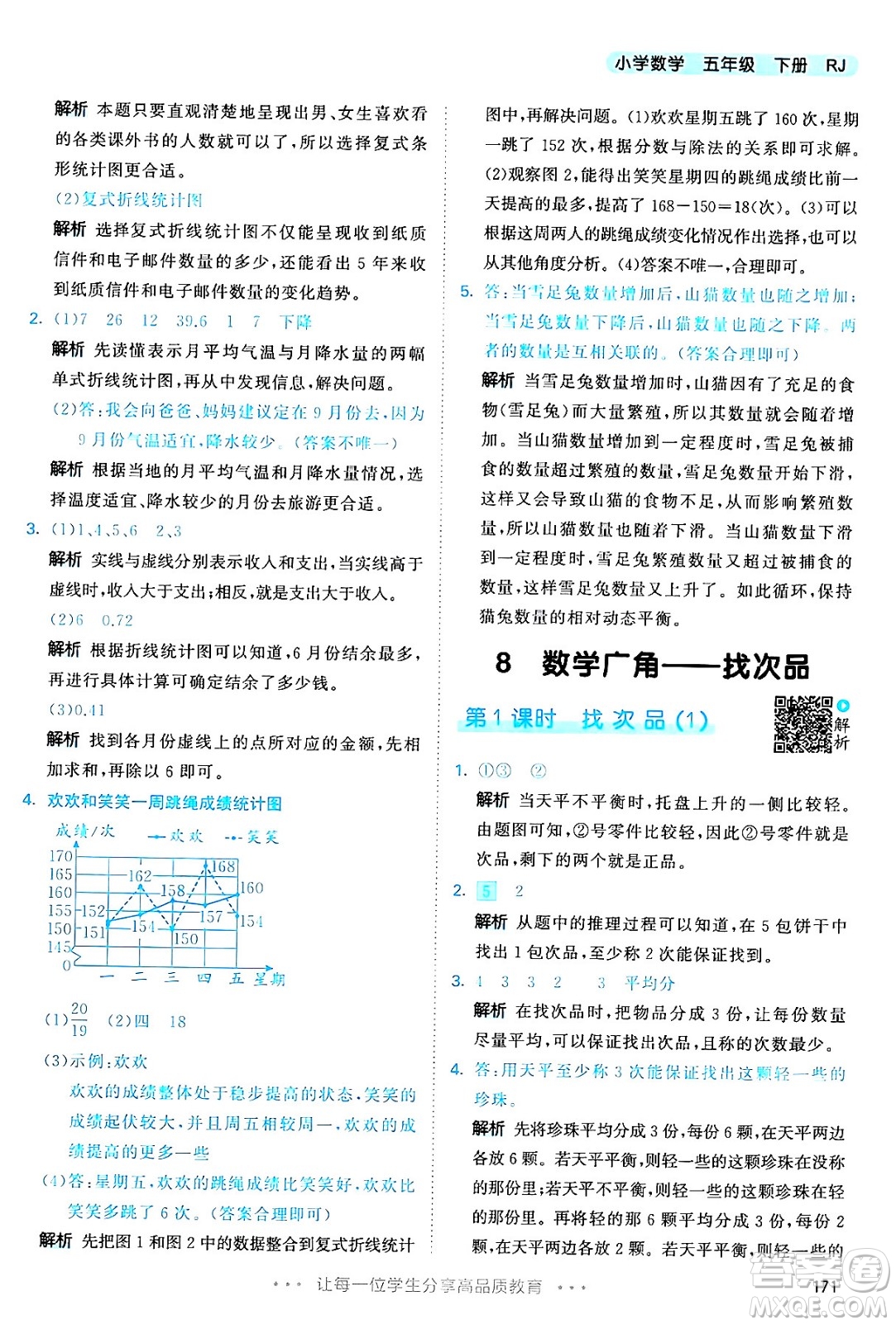 教育科學(xué)出版社2024年春53天天練五年級數(shù)學(xué)下冊人教版答案