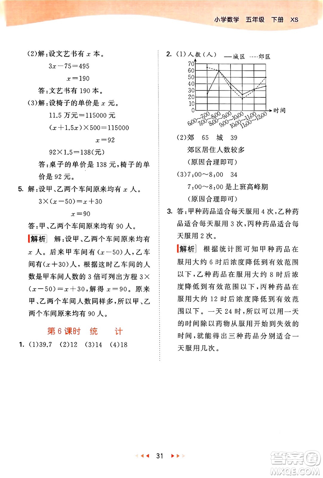 地質出版社2024年春53天天練五年級數學下冊西師版答案