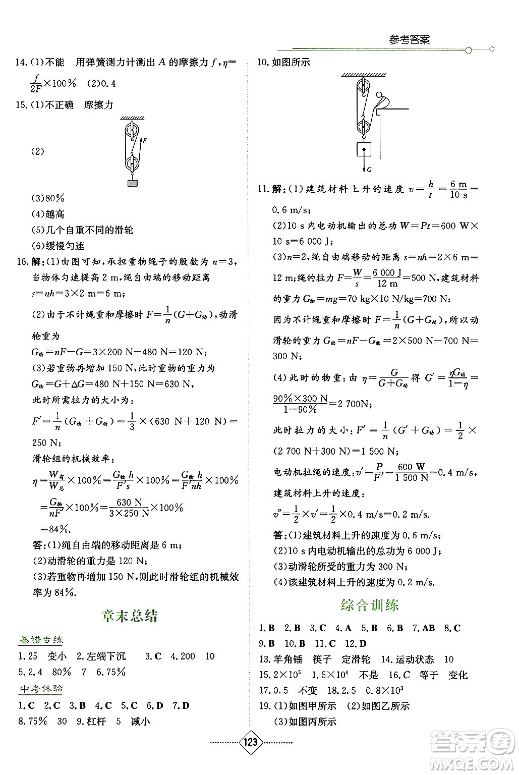 湖南教育出版社2024年春學法大視野八年級物理下冊人教版答案