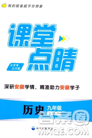 中華地圖學(xué)社2024年春課堂點(diǎn)睛九年級(jí)歷史下冊(cè)人教版安徽專版參考答案