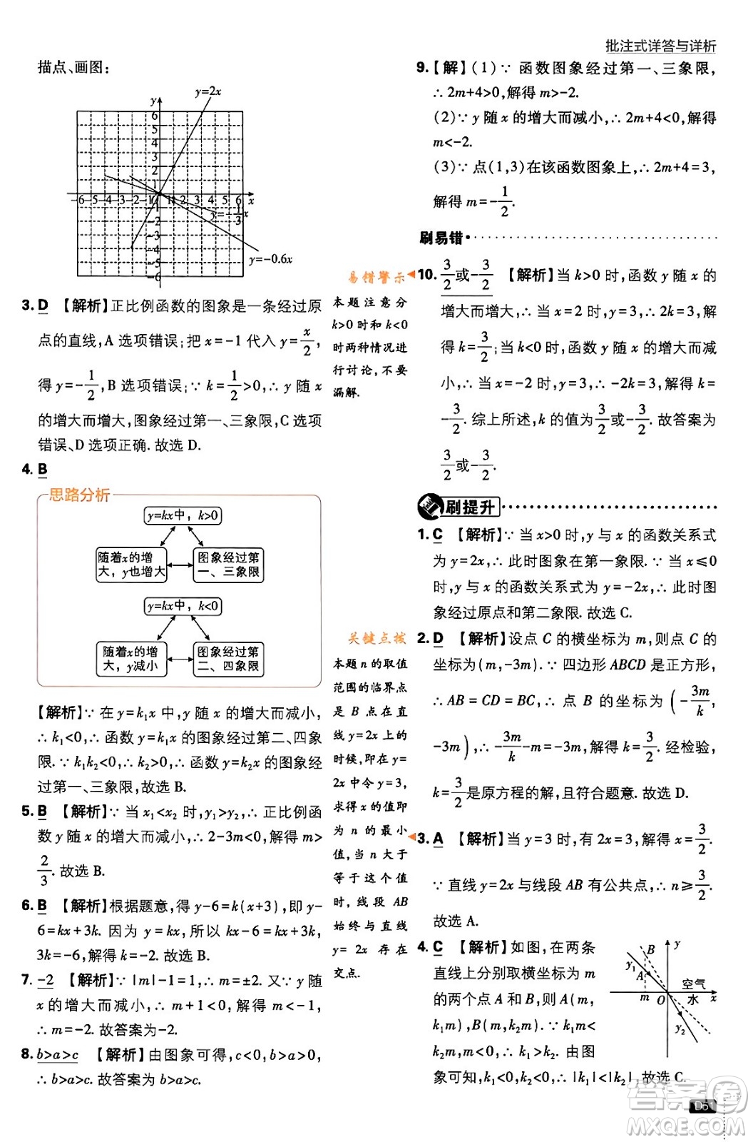 開明出版社2024年春初中必刷題八年級數(shù)學(xué)下冊人教版答案