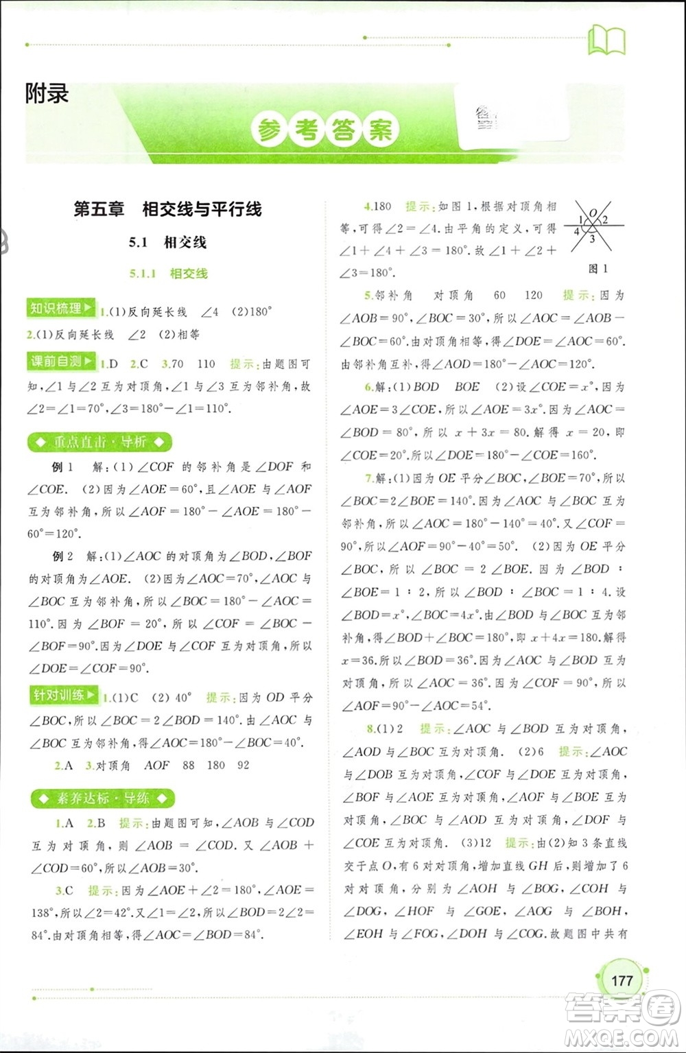 廣西師范大學(xué)出版社2024年春新課程學(xué)習(xí)與測(cè)評(píng)同步學(xué)習(xí)七年級(jí)數(shù)學(xué)下冊(cè)人教版參考答案