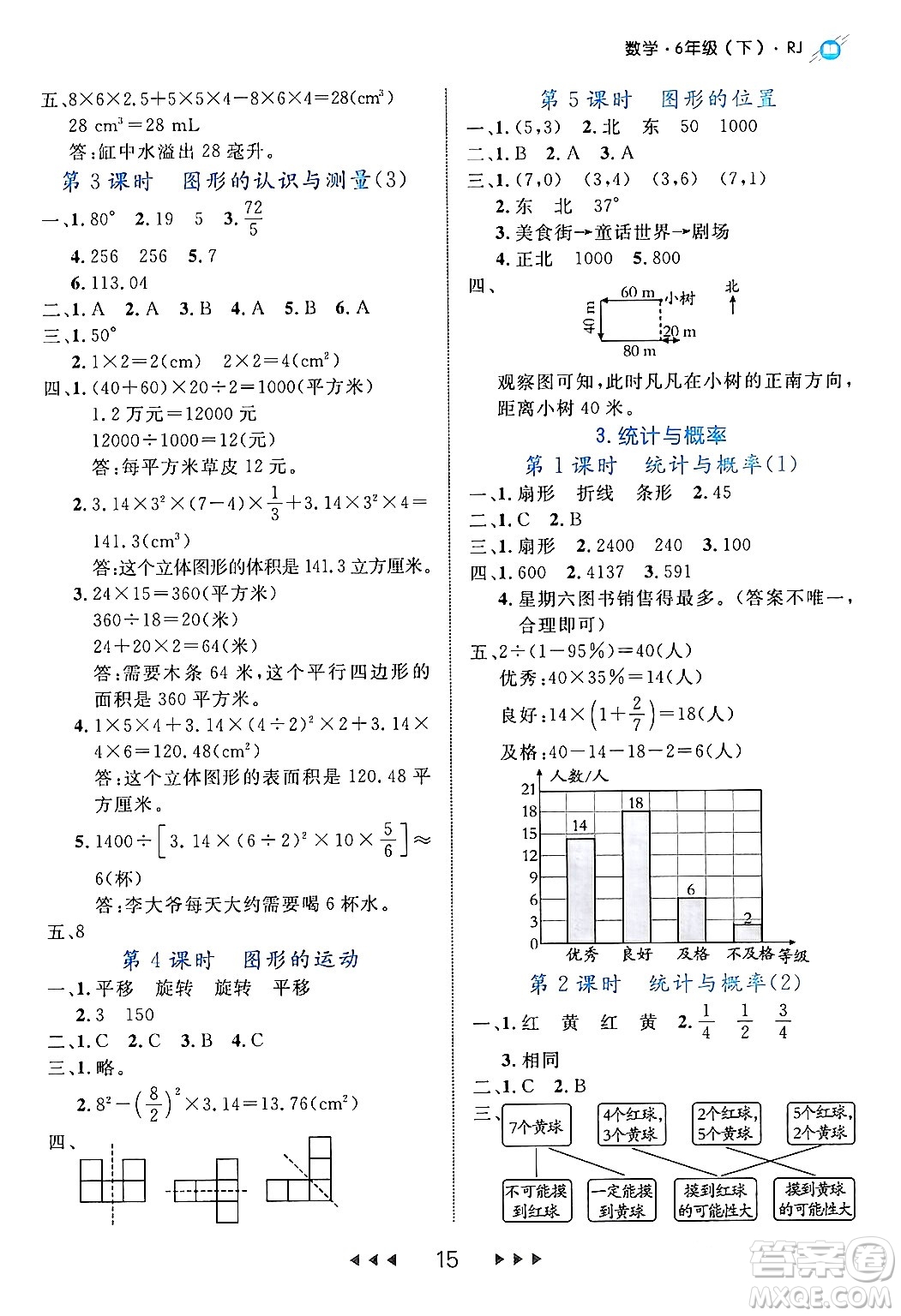 延邊大學(xué)出版社2024年春細(xì)解巧練六年級(jí)數(shù)學(xué)下冊人教版答案