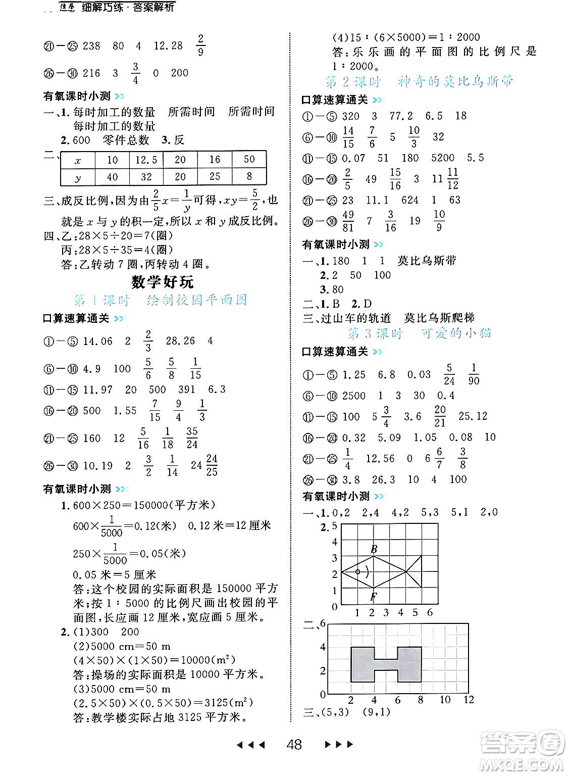 延邊大學(xué)出版社2024年春細(xì)解巧練六年級(jí)數(shù)學(xué)下冊(cè)北師大版答案