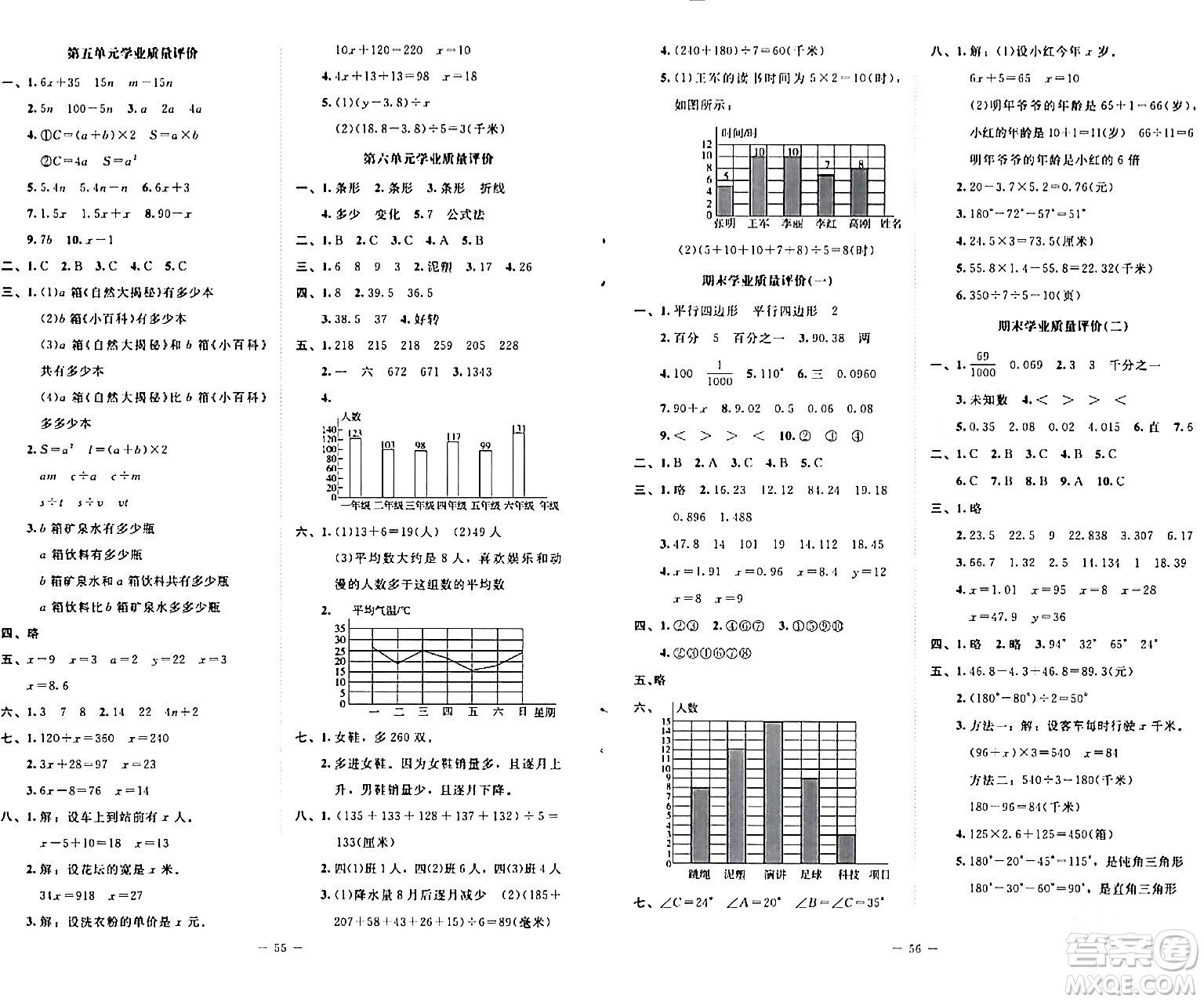 北京師范大學(xué)出版社2024年春新課標(biāo)同步單元練習(xí)四年級數(shù)學(xué)下冊北師大版答案