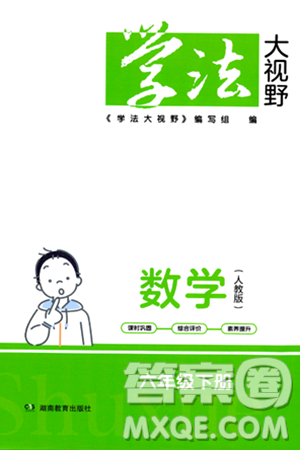 湖南教育出版社2024年春學(xué)法大視野六年級數(shù)學(xué)下冊人教版答案
