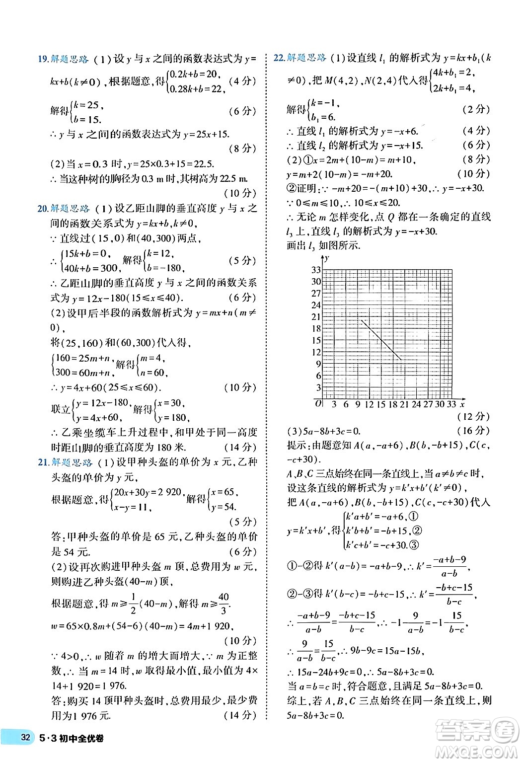 西安出版社2024年春53初中全優(yōu)卷八年級數學下冊人教版答案