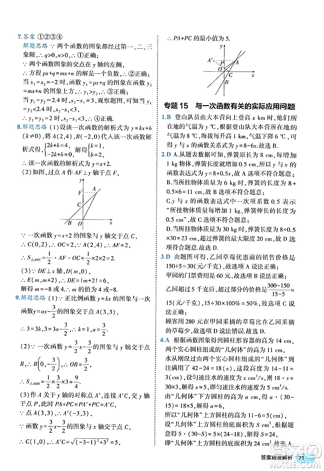 西安出版社2024年春53初中全優(yōu)卷八年級數學下冊人教版答案