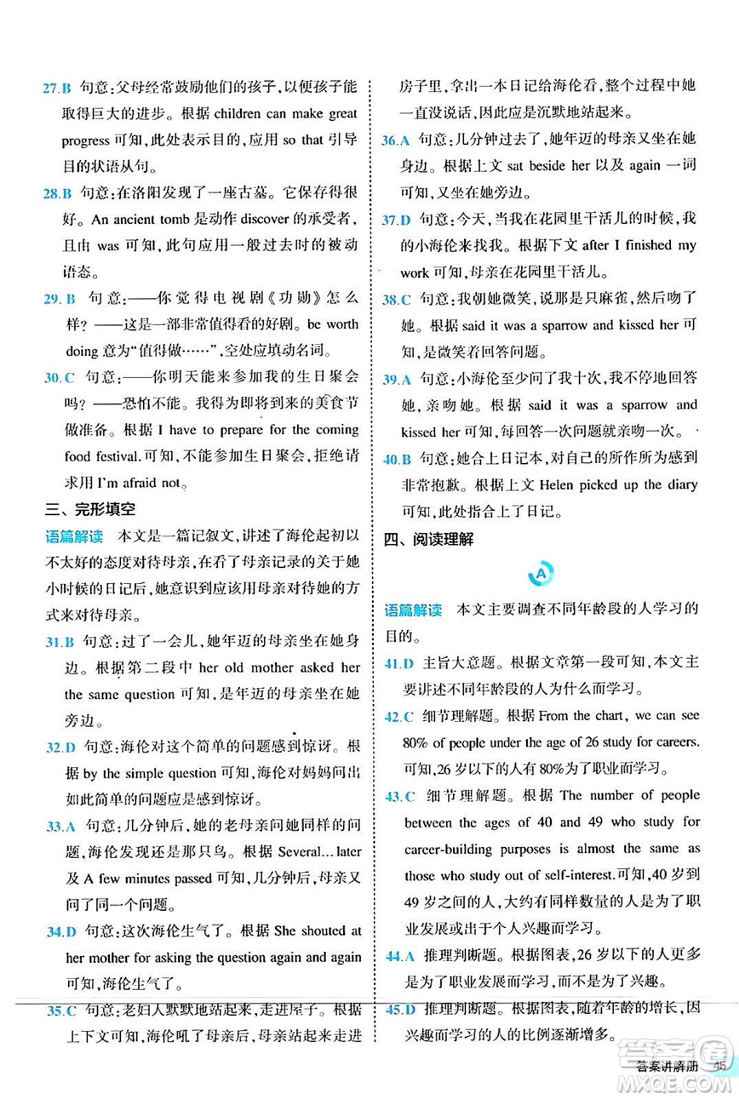 西安出版社2024年春53初中全優(yōu)卷九年級英語全一冊人教版答案