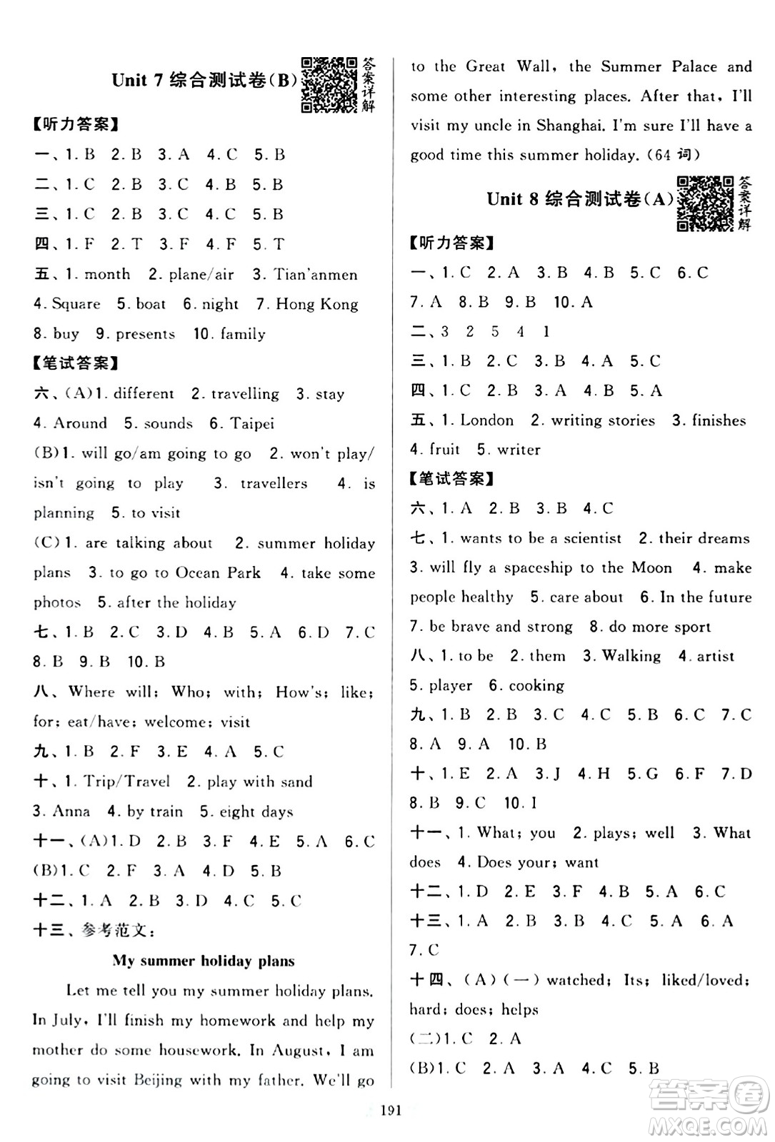 寧夏人民教育出版社2024年春學(xué)霸提優(yōu)大試卷六年級英語下冊江蘇版答案
