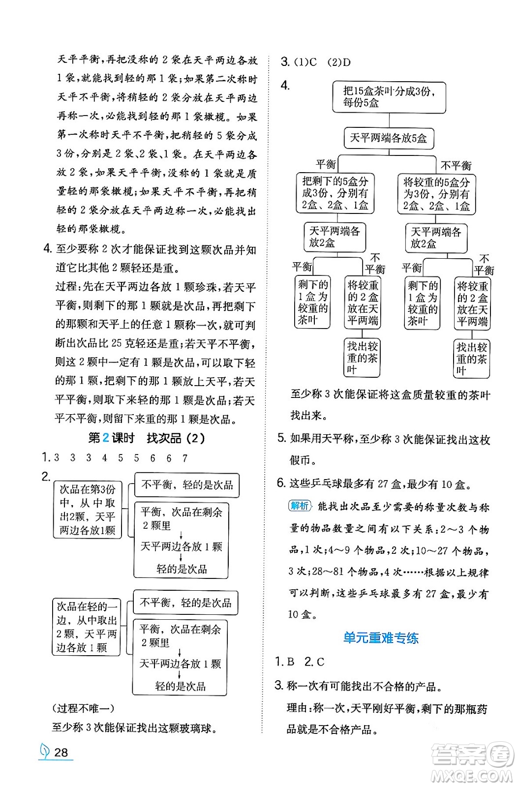 湖南教育出版社2024年春一本同步訓(xùn)練五年級(jí)數(shù)學(xué)下冊(cè)人教版福建專(zhuān)版答案