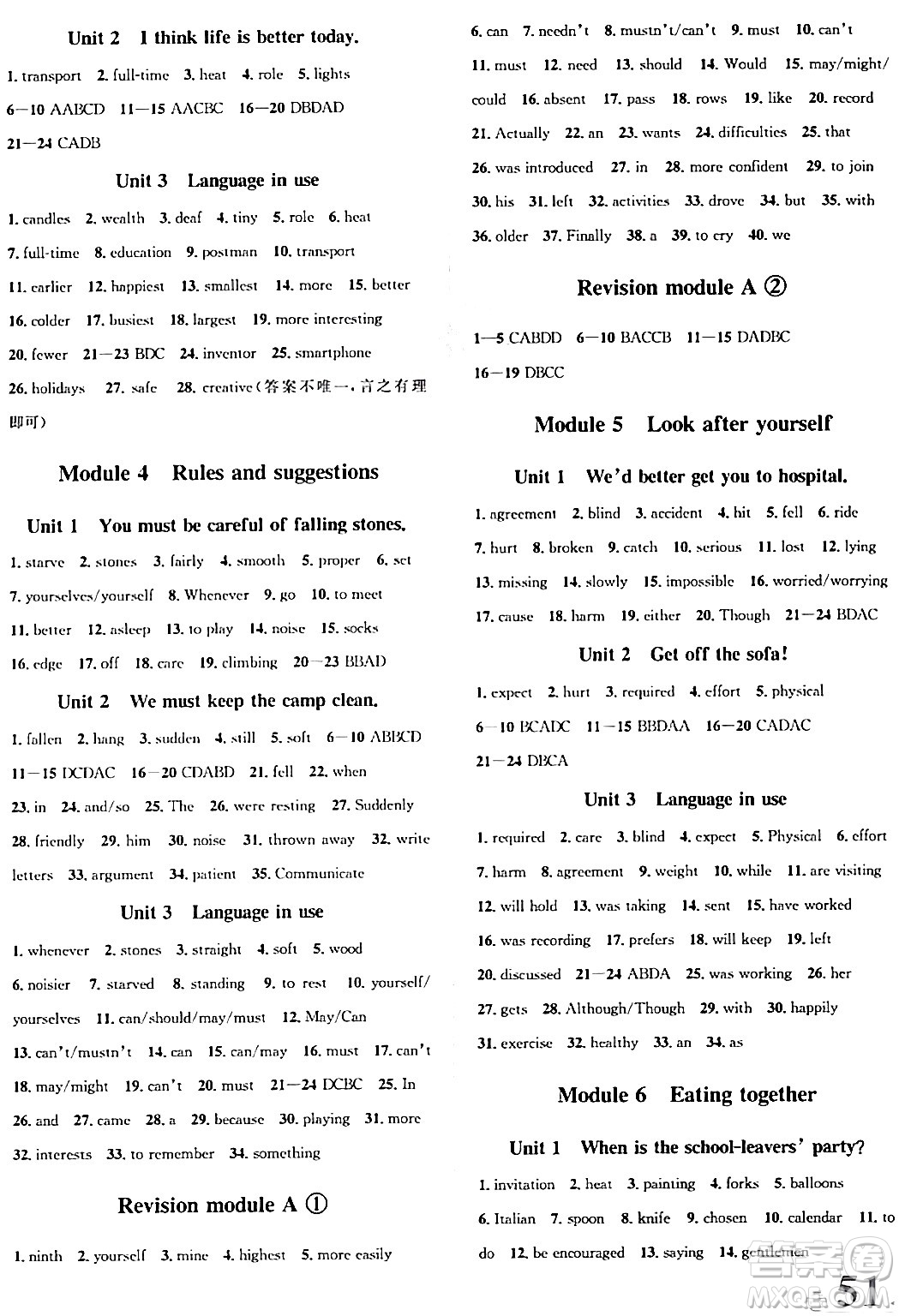 浙江教育出版社2024年春自主高效練九年級(jí)英語(yǔ)全一冊(cè)外研版答案