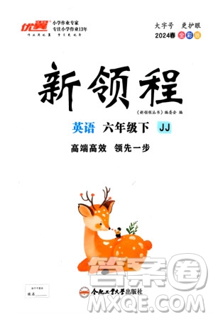 合肥工業(yè)大學(xué)出版社2024年春新領(lǐng)程六年級(jí)英語(yǔ)下冊(cè)冀教版參考答案