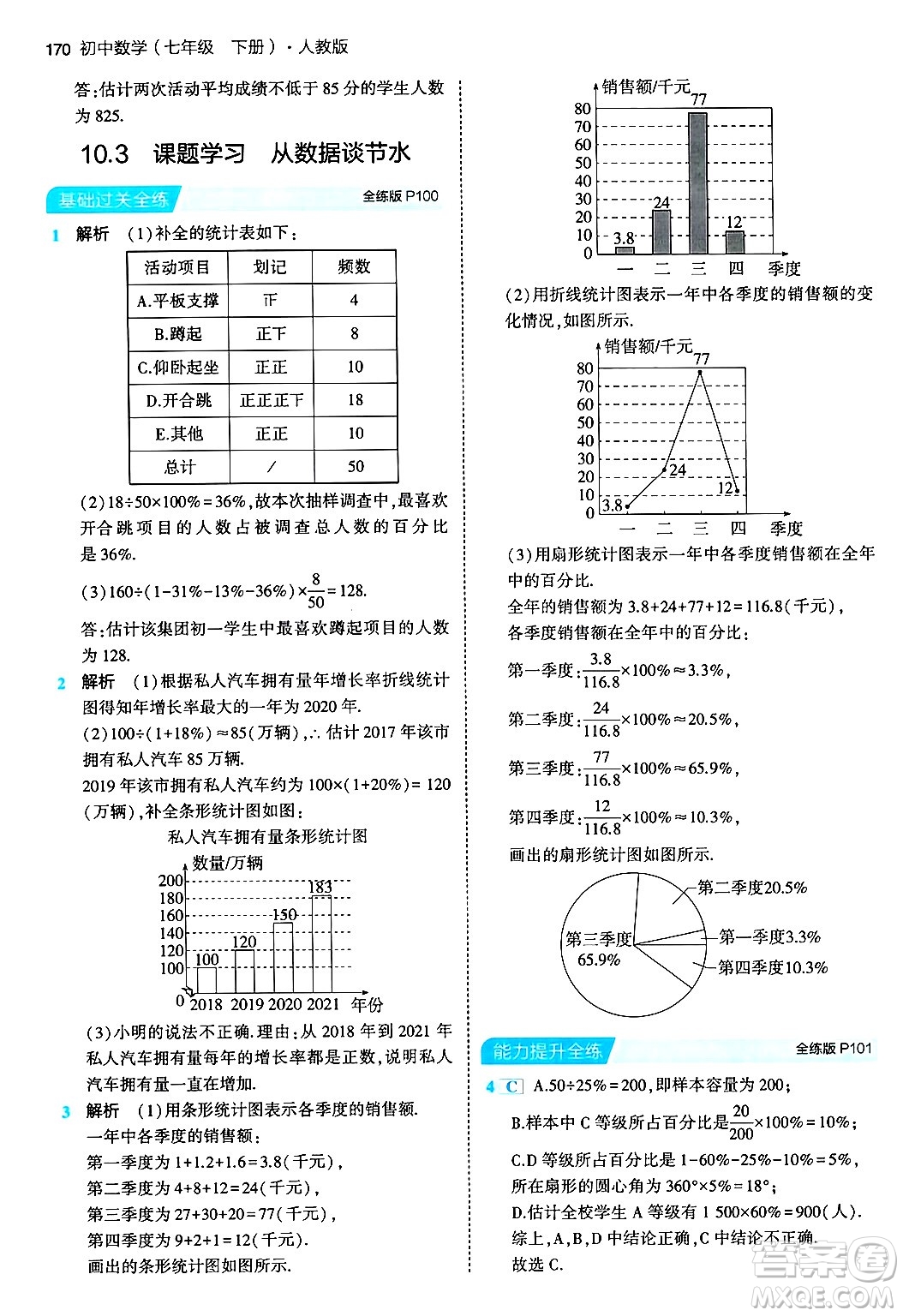 首都師范大學出版社2024年春初中同步5年中考3年模擬七年級數(shù)學下冊人教版答案