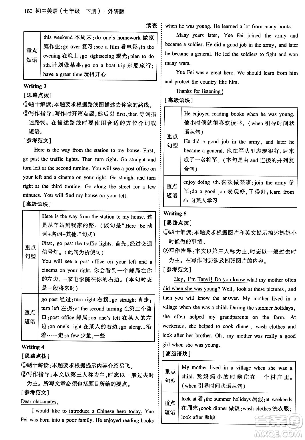 首都師范大學(xué)出版社2024年春初中同步5年中考3年模擬七年級(jí)英語(yǔ)下冊(cè)外研版答案