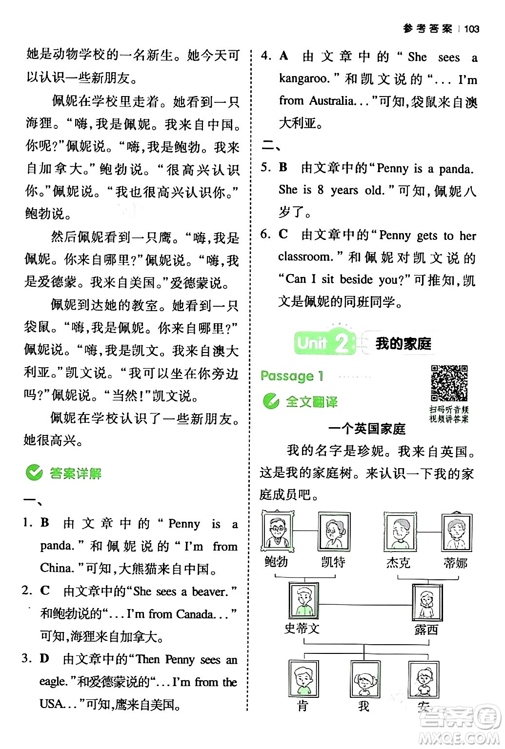 江西人民出版社2024年春一本閱讀題小學(xué)英語(yǔ)同步閱讀三年級(jí)英語(yǔ)下冊(cè)人教PEP版浙江專版答案