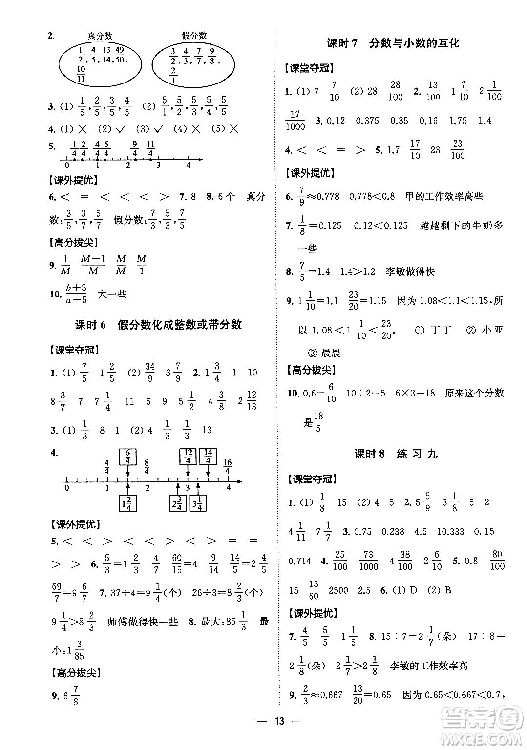 江蘇鳳凰美術(shù)出版社2024年春超能學(xué)典高分拔尖提優(yōu)訓(xùn)練五年級(jí)數(shù)學(xué)下冊(cè)江蘇版答案