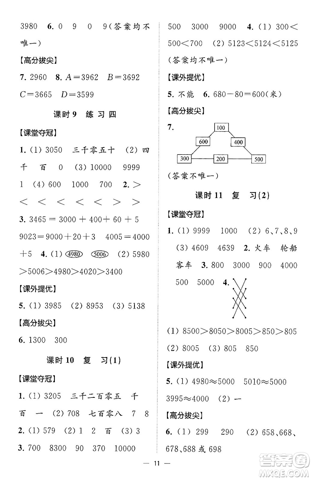 江蘇鳳凰美術(shù)出版社2024年春超能學(xué)典高分拔尖提優(yōu)訓(xùn)練二年級(jí)數(shù)學(xué)下冊(cè)江蘇版答案