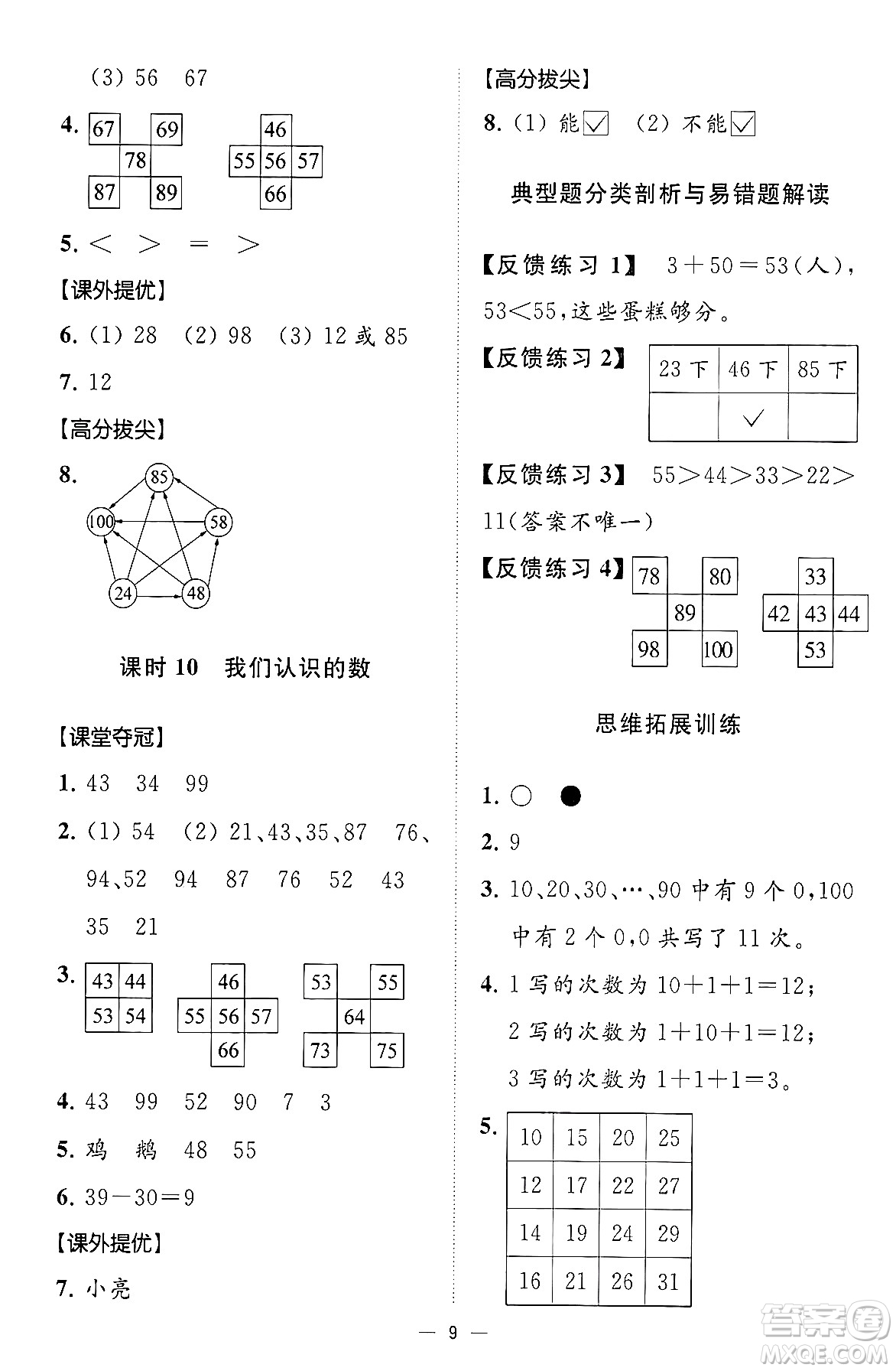 江蘇鳳凰美術(shù)出版社2024年春超能學(xué)典高分拔尖提優(yōu)訓(xùn)練一年級數(shù)學(xué)下冊江蘇版答案