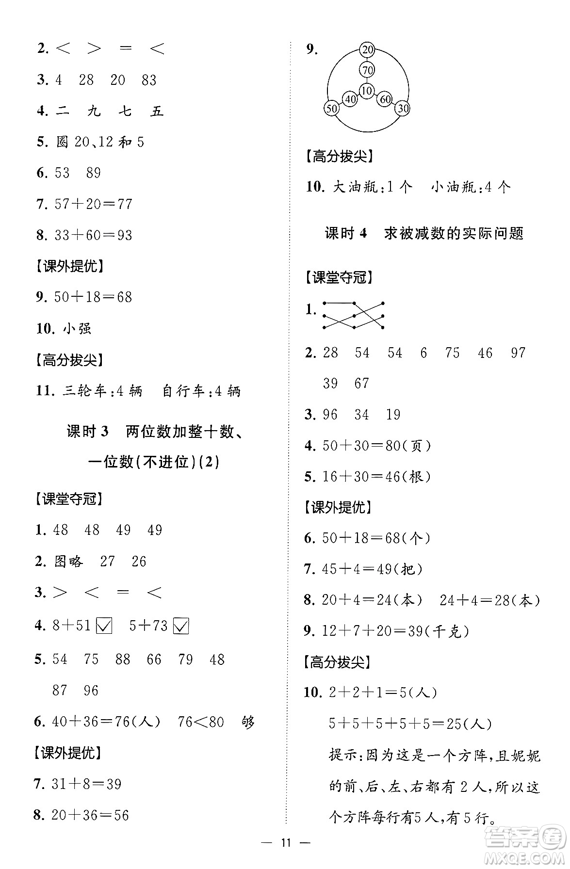 江蘇鳳凰美術(shù)出版社2024年春超能學(xué)典高分拔尖提優(yōu)訓(xùn)練一年級數(shù)學(xué)下冊江蘇版答案