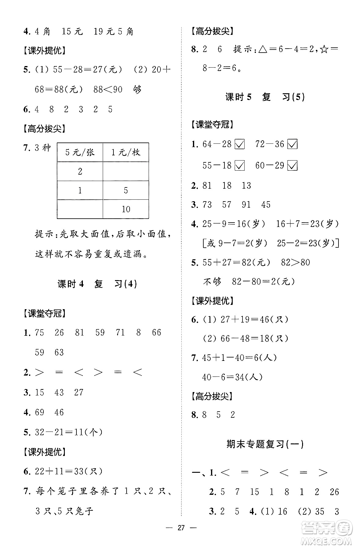 江蘇鳳凰美術(shù)出版社2024年春超能學(xué)典高分拔尖提優(yōu)訓(xùn)練一年級數(shù)學(xué)下冊江蘇版答案