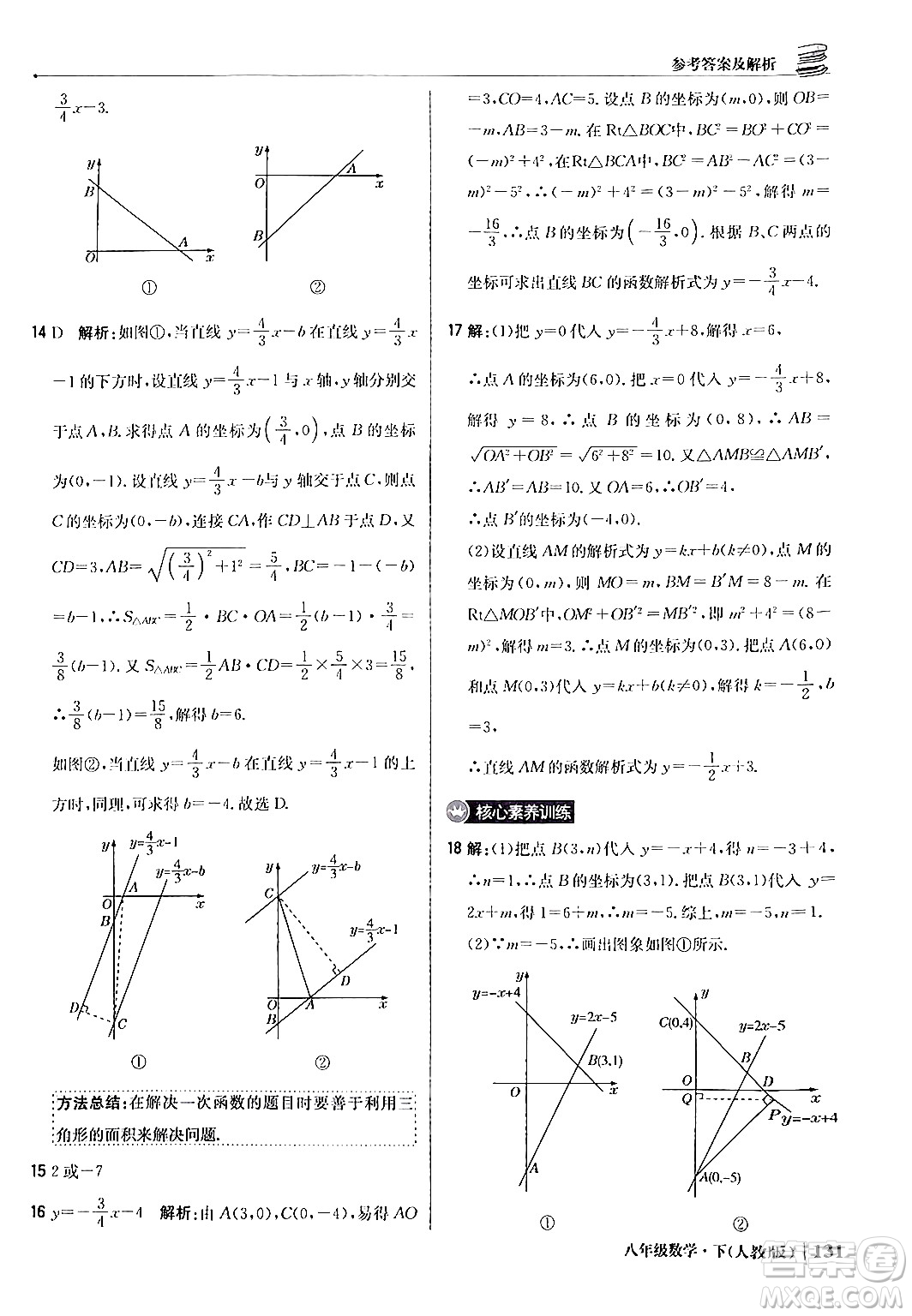 北京教育出版社2024年春1+1輕巧奪冠優(yōu)化訓(xùn)練八年級(jí)數(shù)學(xué)下冊(cè)人教版答案