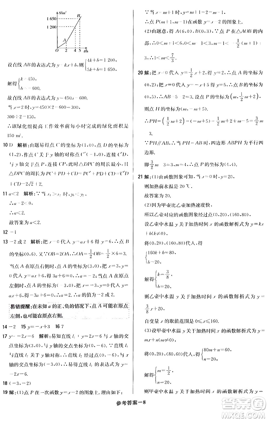 北京教育出版社2024年春1+1輕巧奪冠優(yōu)化訓(xùn)練八年級(jí)數(shù)學(xué)下冊(cè)人教版答案