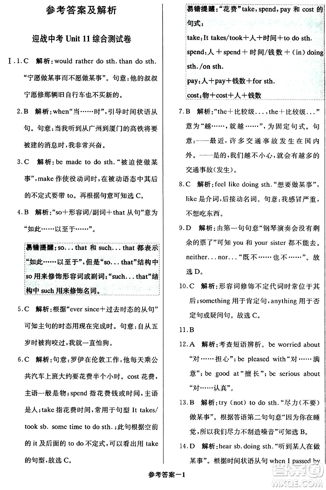 北京教育出版社2024年春1+1輕巧奪冠優(yōu)化訓(xùn)練九年級英語下冊人教版答案