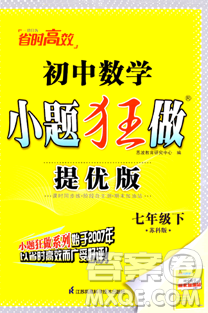 江蘇鳳凰科學(xué)技術(shù)出版社2024年春初中數(shù)學(xué)小題狂做提優(yōu)版七年級數(shù)學(xué)下冊蘇科版答案