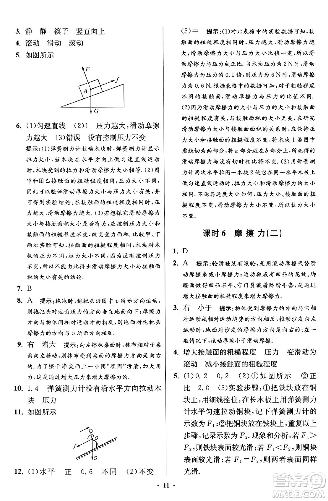 江蘇鳳凰科學(xué)技術(shù)出版社2024年春初中物理小題狂做提優(yōu)版八年級物理下冊蘇科版答案