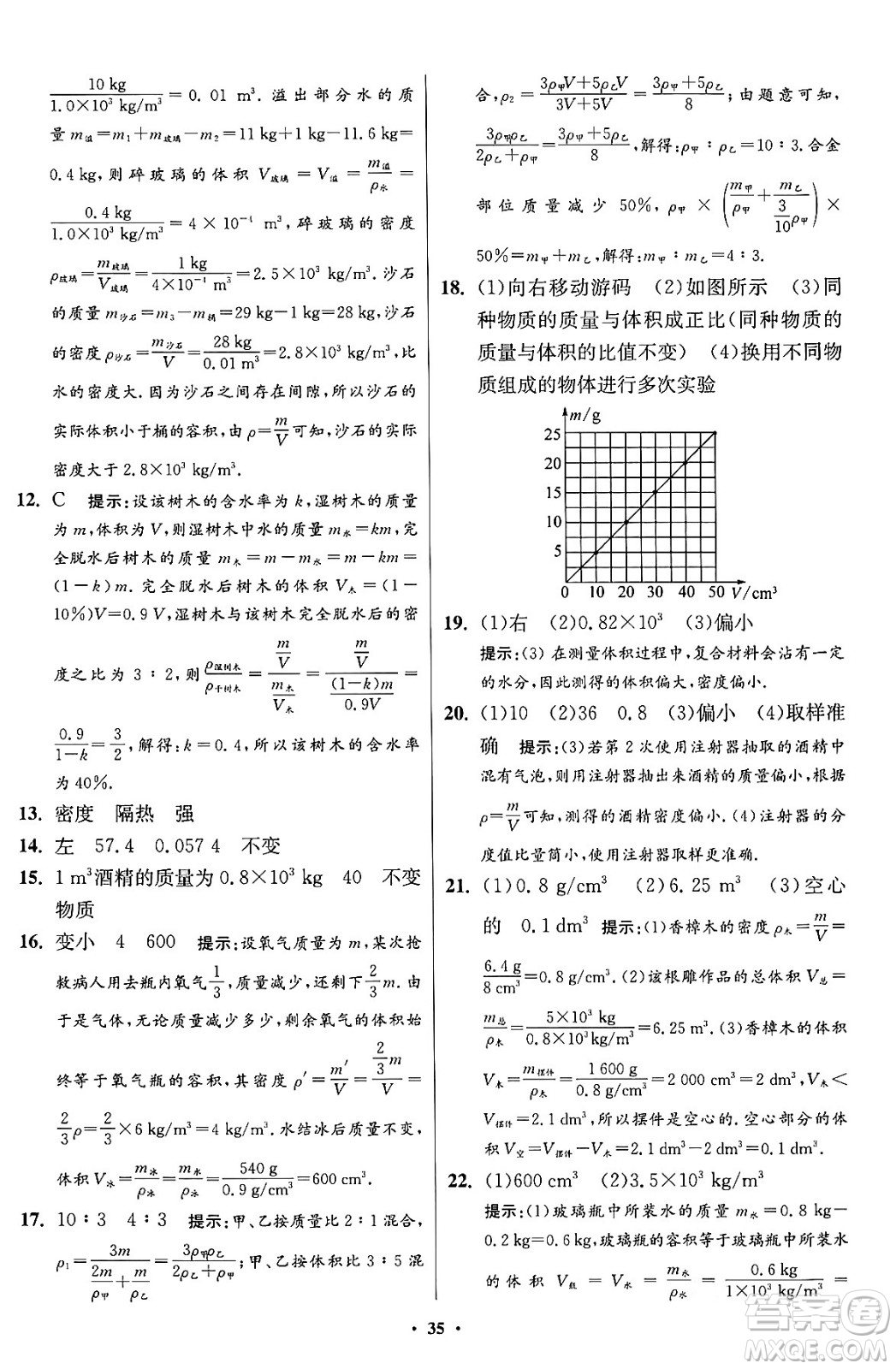 江蘇鳳凰科學(xué)技術(shù)出版社2024年春初中物理小題狂做提優(yōu)版八年級物理下冊蘇科版答案
