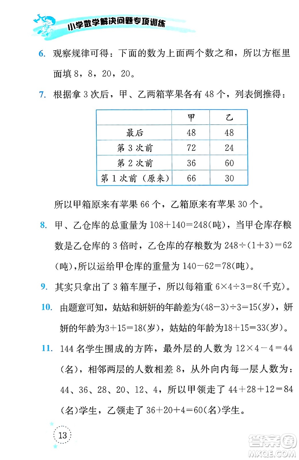 云南科技出版社2024年春小學(xué)數(shù)學(xué)解決問(wèn)題專項(xiàng)訓(xùn)練三年級(jí)數(shù)學(xué)下冊(cè)人教版答案