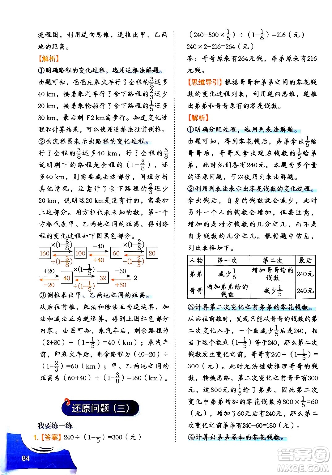 二十一世紀出版社集團2024年春數(shù)學思維訓練六年級數(shù)學下冊通用版答案